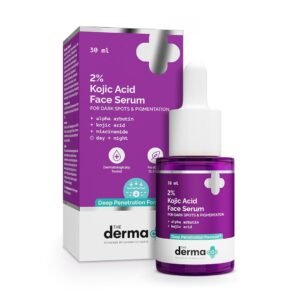 The Derma Co 2% Kojic Acid Face Serum for dark spots and pigmentation with alpha arbutin and niacinamide