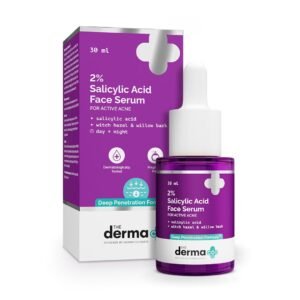 2% Salicylic Acid Face Serum for acne treatment with witch hazel and willow bark by The Derma Co