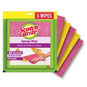 Scotch-Brite Sponge Wipes- Reusable, Kitchen and House Cleaning- Easy to use